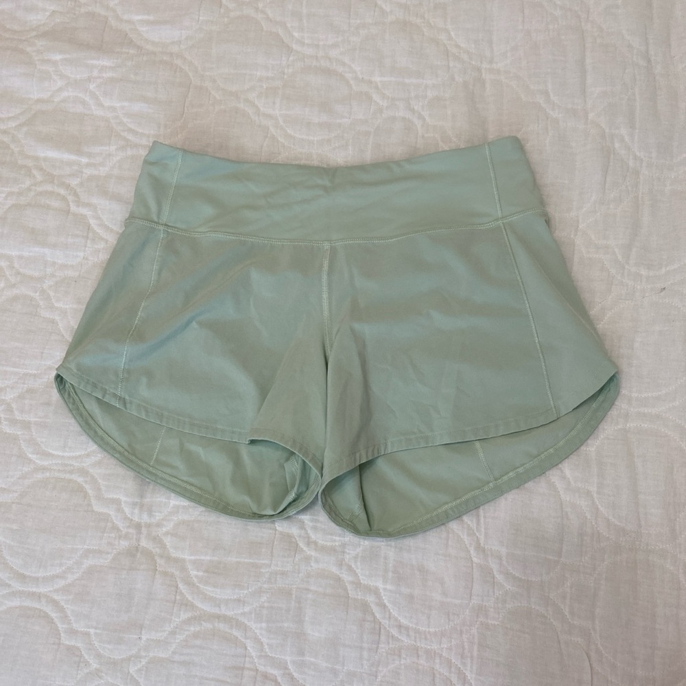 Lululemon mint speed up shorts